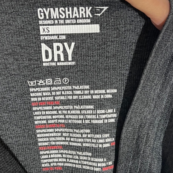 Gymshark Seamless Cropped Dark Gray Leggings NWOT Size XS - Picture 6 of 6